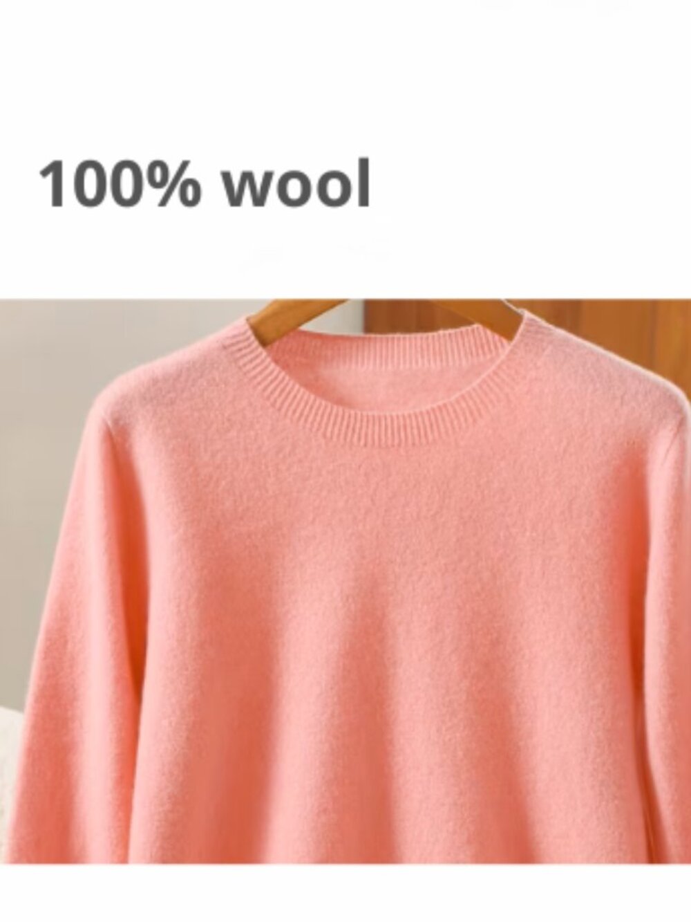 New NwoT Pink 100% Wool Sweater XL fits large